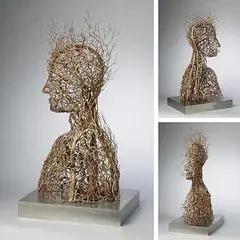 Untitled by Dhananjay Singh, Bronze and copper wire, sold Dec 2008