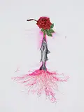 Untitled by Mithu Sen, Mixed media on paper, sold Nov 2008