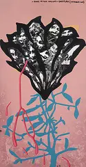 Untitled (Herbarium) by Jitish Kallat, Mixed media on canvas, sold Nov 2008
