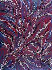 This Way and Never Another Way by Bharti Kher, Bindis on board, sold Nov 2008