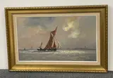 Untitled by Victor William Ellis, oil on canvas "The kitty" Frame size. 75cm x 50cm, sold Apr 2024