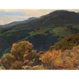 Chaparral Hills by Maynard Dixon, 1918, oil on canvas, sold Jun 2026