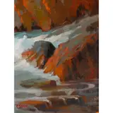 Untitled (Rocky Shore) by James Osorio, oil on canvas, sold Jun 2026
