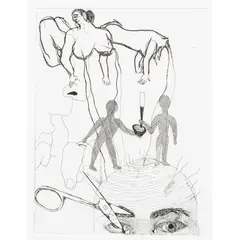 Untitled by Francesco Clemente, etching, sold Jun 2026