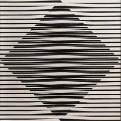 I Pledge Allegiance to the Lozenge and to the Implications for which it Stands by Stanley Tigerman, 1969, acrylic on masonite, sold Jun 2026