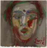 Sans titre by T'ang Haywen, circa 1990, Gouache sur papier, sold Apr 2023