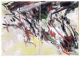 Sans titre by T'ang Haywen, 1983-84, Aquarelle, encre et gouache sur carton (diptyque), sold Apr 2023