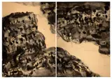 Sans titre by T'ang Haywen, circa 1970, Encre sur carton (diptyque), sold Apr 2023