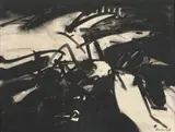 Sans titre by André Marfaing, 1964, Encre de Chine sur papier marouflé sur carton, sold Apr 2023