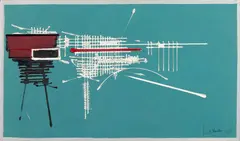 Ossernenou by Georges Mathieu, 1965, Huile sur toile, sold Apr 2023