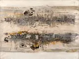 Ensemble de 2 oeuvres by Claude Georges, 1960, Technique mixte sur toile, sold Apr 2023