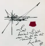 Sans titre by Georges Mathieu, 1987, Encre et collage sur papier, sold Apr 2023
