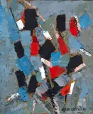 Le 14 juillet by Oscar Gauthier, Huile sur panneau d'Isorel, sold Apr 2023