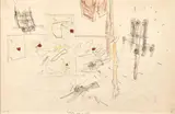 L'intention crée le trait by Roberto Matta, Technique mixte sur papier, sold Apr 2023