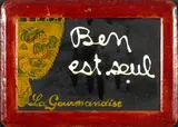 Ben est seul by Ben, Technique mixte sur ardoise et bois, sold Apr 2023