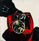 Bevi che ti passa (Bois qui te passe) by Gianni Bertini, 1970, Acrylique et report photographique sur toile, sold Apr 2023