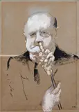 Postacie sceniezne umaria klasa n°4 by Tadeusz Kantor, 1983, Technique mixte sur papier, sold Apr 2023