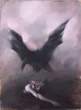 Corbeau by Vladimir Veličković, 2009, Huile sur toile, sold Apr 2023