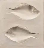 Poissons by Roy Adzak, 1979, Plâtre, sold Apr 2023