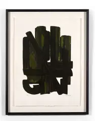 Eau-forte VIII by Pierre Soulages, 1957, Eau-forte en couleurs, sold May 2023