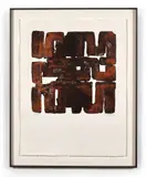 Eau-forte XI by Pierre Soulages, 1957, Eau-forte en couleurs (noir, brun et roux), sold May 2023