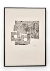 Euzkadi III by Eduardo Chillida, 1975, Eau-forte en noir, sold May 2023