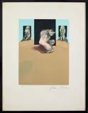 Metropolitan triptych - 1981 - partie centrale by Francis Bacon, Eau-forte et aquatinte en couleurs, sold May 2023
