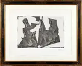 Peintre et modèle - 17 novembre 1966 I by Pablo Picasso, Aquatinte en noir, sold May 2023
