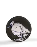 Oiseau n°76 - 1963 (AR # 481) by Pablo Picasso, R.A terre de faïence blanche, décor à l'engobe sous couverte partielle au pinceau, patine noire, sold May 2023