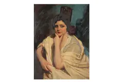 Untitled by Manuel Benedito Vives, Oil on board, sold Oct 2019