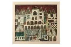 Ruined City Oil on board Signed bottom right 41cm x 46cm Provenance: Exhibit No 25 the John Christopherson Memorial Exhibition 12 Sept by John Christopherson, Oil on board, offered Oct 2019