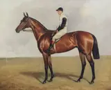 Donovan with Fred Barrett up, St Ledger 1889 by Alfred Wheeler, oil on canvas, sold Feb 2015
