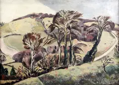 The Chilterns 1923 by Paul Nash, oil on canvas, sold Feb 2015