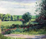 Peaklets in the Summer, 1942 by Duncan Grant, oil on canvas board, sold Feb 2015