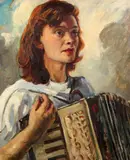 Melody by Leonard John Fuller, oil on canvas, sold Feb 2015