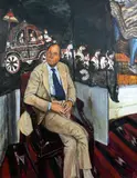Portrait of Thomas Handworth FRIBA by Carel Weight, oil on canvas, sold Feb 2015