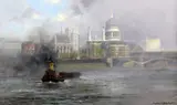 St Paul's from the Thames by David Shepherd, oil on canvas, sold Feb 2015