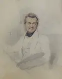 Self-portrait,7.75 x 6in by Horace Beevor Love, watercolour and pencil on paper, sold Feb 2015