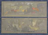 Studies for a colliery mural,3 x 9in., unframed by Frank Brangwyn, pencil and watercolour, sold Feb 2015