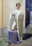 Standing muse by Ernst Liebermann, 1912, gouache and watercolour, sold Feb 2015
