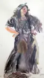 Dancing Vahine, 1904 by Charles Nicolas Sarka, watercolour, sold Feb 2015