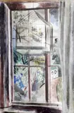 View from a window,inscribed lower left,22 x 15in by Paul Nash, watercolour, sold Feb 2015