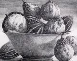 Coloquintes II by Erik Desmazieres, 1985, etching, sold Feb 2015