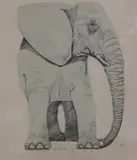 Embossed print by Abram Krol, print, sold Feb 2015