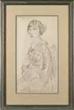 portrait of a woman by Léonard-Tsuguharu Foujita, pencil and chalk, sold Jan 2014