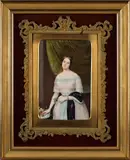 portraits of a husband and wife both by George Freeman, watercolor on ivory, sold Jan 2014