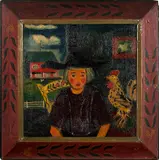 portrait by David Y. Ellinger, oil on canvas, sold Jan 2014