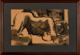 portrait of a nude by Edward L. Loper, Sr., ink and gouache, sold Dec 2013