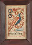and cutwork bookplate for Sarah Kamp by Wilhelmus Antonius Faber, watercolor, sold Oct 2013