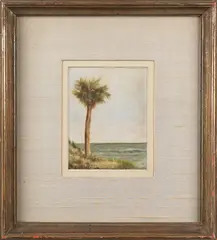 Florida landscape by Ben Austrian, oil on board, sold Oct 2013